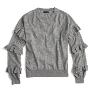 J. Crew Ruffle Sleeve Sweater